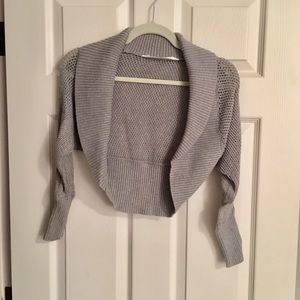 Athleta | Knit Gray 3/4 Sleeve Short Sweater
